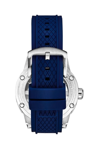 Montre automatique en caoutchouc - Argenté et bleu