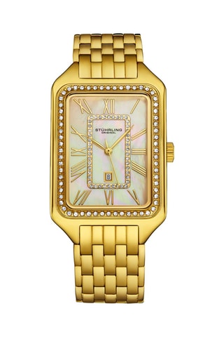 Montre à quartz en acier - Doré et rose