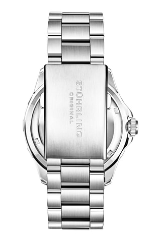 Montre automatique en acier - Tachymètre - Argenté et bleu