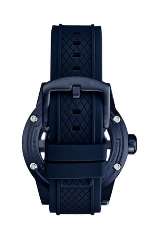 Montre automatique en caoutchouc - Bleu marine et argenté