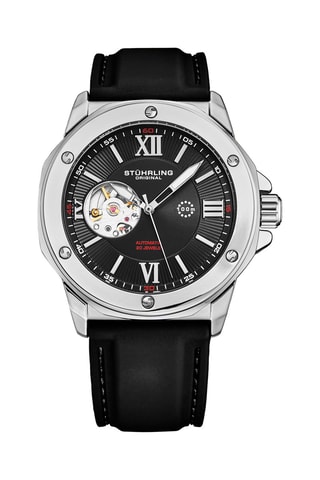Montre automatique en silicone 4018 - Noir et argenté