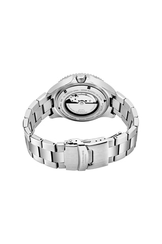 Montre automatique en acier Aquadiver - Argenté et noir