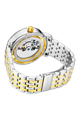Montre automatique en acier Legacy Stührling - Fonction GMT - Doré et argenté