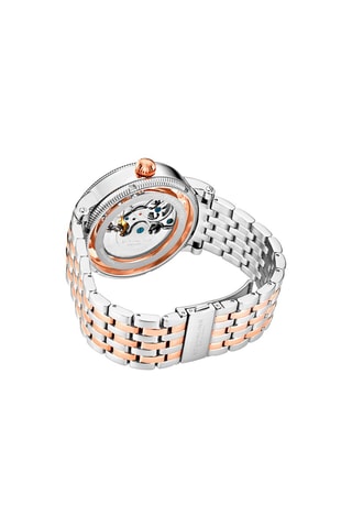 Montre automatique en acier Legacy - Fonction GMT - Doré rose et argenté