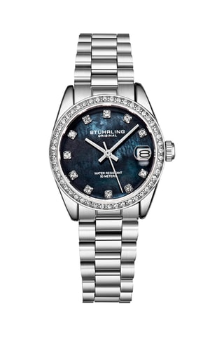 Montre à quartz en acier et nacre Vogue