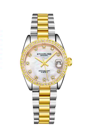 Montre à quartz en acier et nacre Vogue