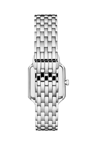 Montre à quartz en acier Argenté et bleu