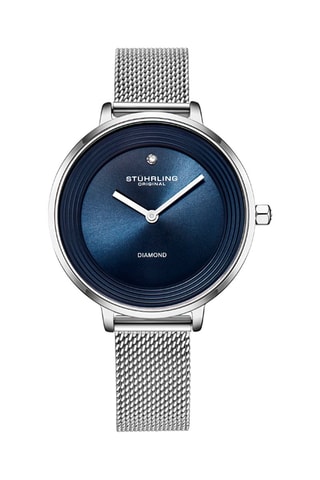 Montre à quartz en acier et diamant Symphony