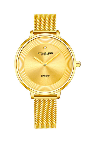 Montre à quartz en acier et diamant Symphony