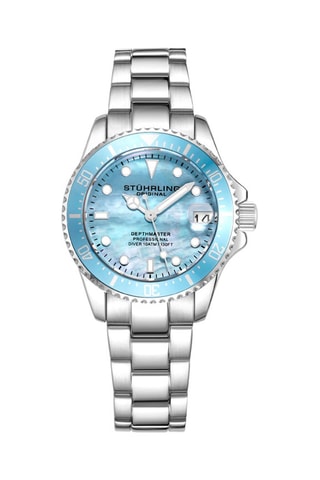 Montre à quartz en acier et nacre Vogue
