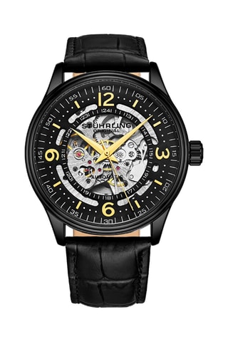 Montre automatique en cuir Legacy - Noir