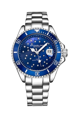 Montre à quartz en acier et nacre Vogue
