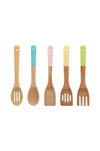 Conjunto de 5 utensílios de bambu
