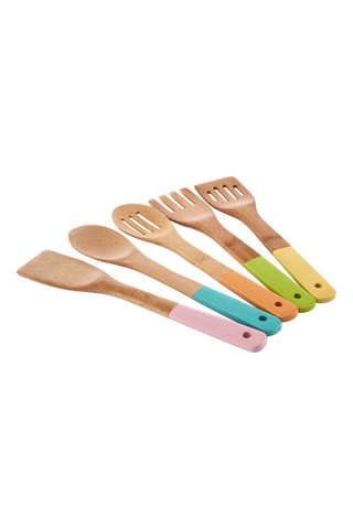 Conjunto de 5 utensílios de bambu