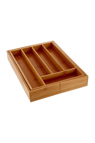 Arrumador para talheres em bambu