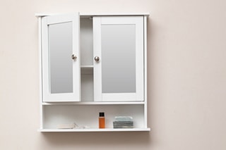 Armário para casa de banho com 2 portas Branco