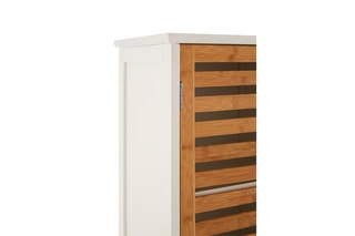 Coluna 2 portas. Branco e natural