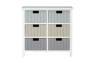 Cómoda 6 gavetas Branco