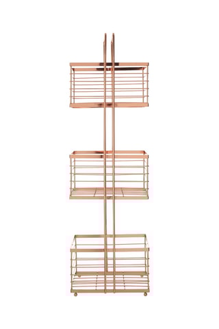 Estante 3 compartimentos Dourado-rosa