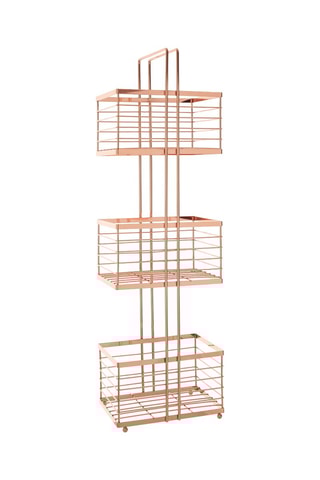 Estante 3 compartimentos Dourado-rosa