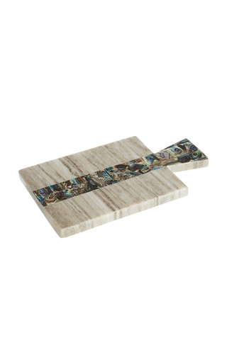 Tábua para cortar em mármore Paua Shell - 25 x 15 cm