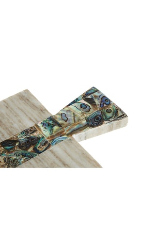 Tábua para cortar em mármore Paua Shell - 25 x 15 cm