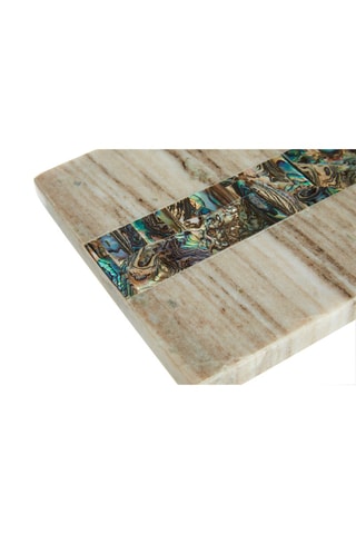 Tábua para cortar em mármore Paua Shell - 25 x 15 cm