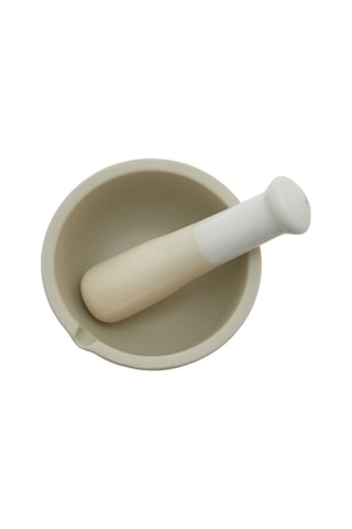 Almofariz e pilão em mármore