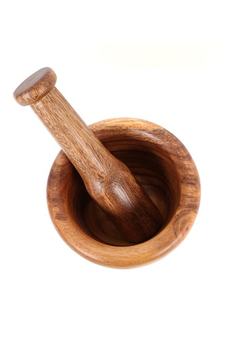 Almofariz e pilão em acácia