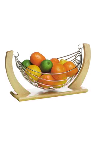Cesta para fruta em madeira de hévea 34 x 18 cm