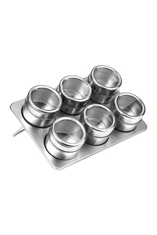 Suporte especiarias aço inoxidável 6 frascos