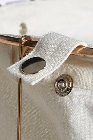 2 cestos Harga ­- Branco e dourado