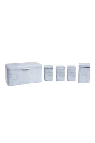 5 caixas de arrumação White Marble Branco e cinzento