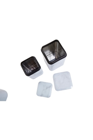 5 caixas de arrumação White Marble Branco e cinzento