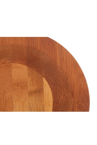 Picador de aço inoxidável e tábua de bambu - 20 cm
