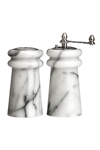 Saleiro e pimenteiro de mármore 10 cm