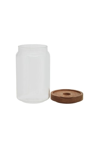 Frasco em vidro com tampa em acácia Freska 800 ml