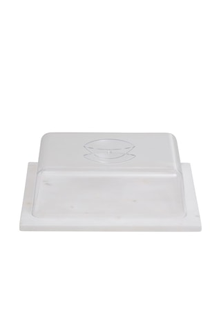 Queijeira em mármore com campânula - 25 x 20 x 8