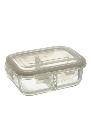 Caixa de conservação em vidro borossilicato, plástico sem BPA e silicone - 13 x 18 cm
