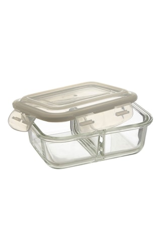 Caixa de conservação em vidro borossilicato, plástico sem BPA e silicone - 13 x 18 cm