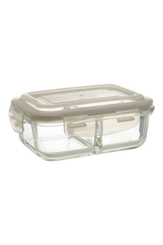 Caixa de conservação em vidro borossilicato, plástico sem BPA e silicone - 13 x 18 cm