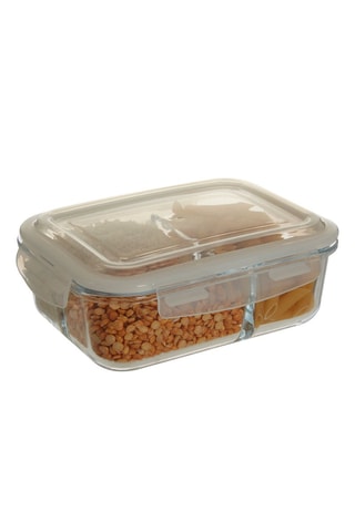 Caixa de conservação em vidro borossilicato, plástico sem BPA e silicone - 17 x 23 cm