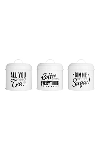 3 caixas de conservação chá, café e açúcar - 75 cl