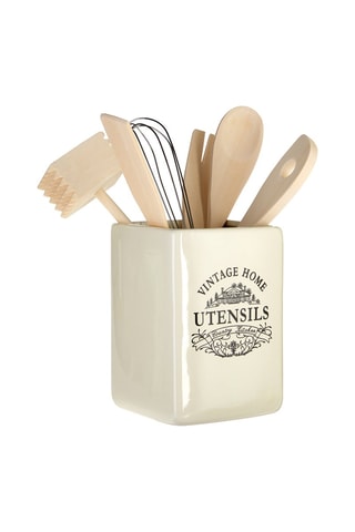 Pote para utensílios em cerâmica Vintage
