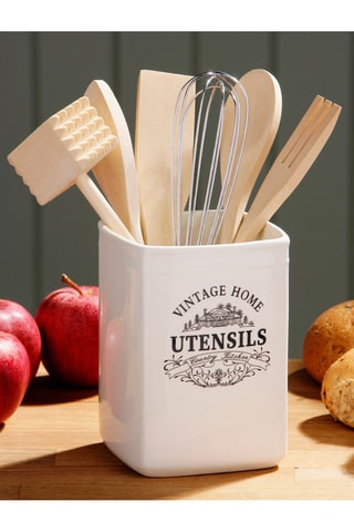 Pote para utensílios em cerâmica Vintage