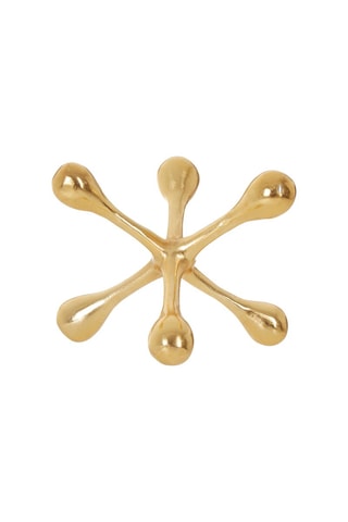 Escultura Prato ­- 16 x 15 x 16 cm - Dourado