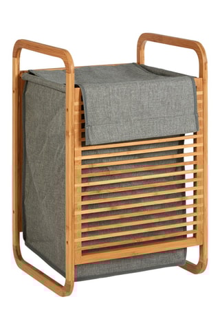 Cesto da roupa Carrick Cinzento e natural - 35 x 40 x 60 cm