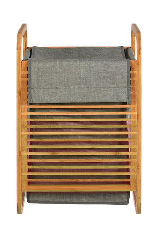 Cesto da roupa Carrick Cinzento e natural - 35 x 40 x 60 cm