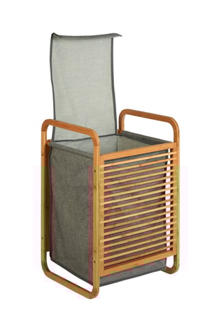 Cesto da roupa Carrick Cinzento e natural - 35 x 40 x 60 cm