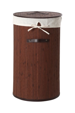 Cesto da roupa em madeira Kankyo Natural - 36 x 36 x 60 cm
